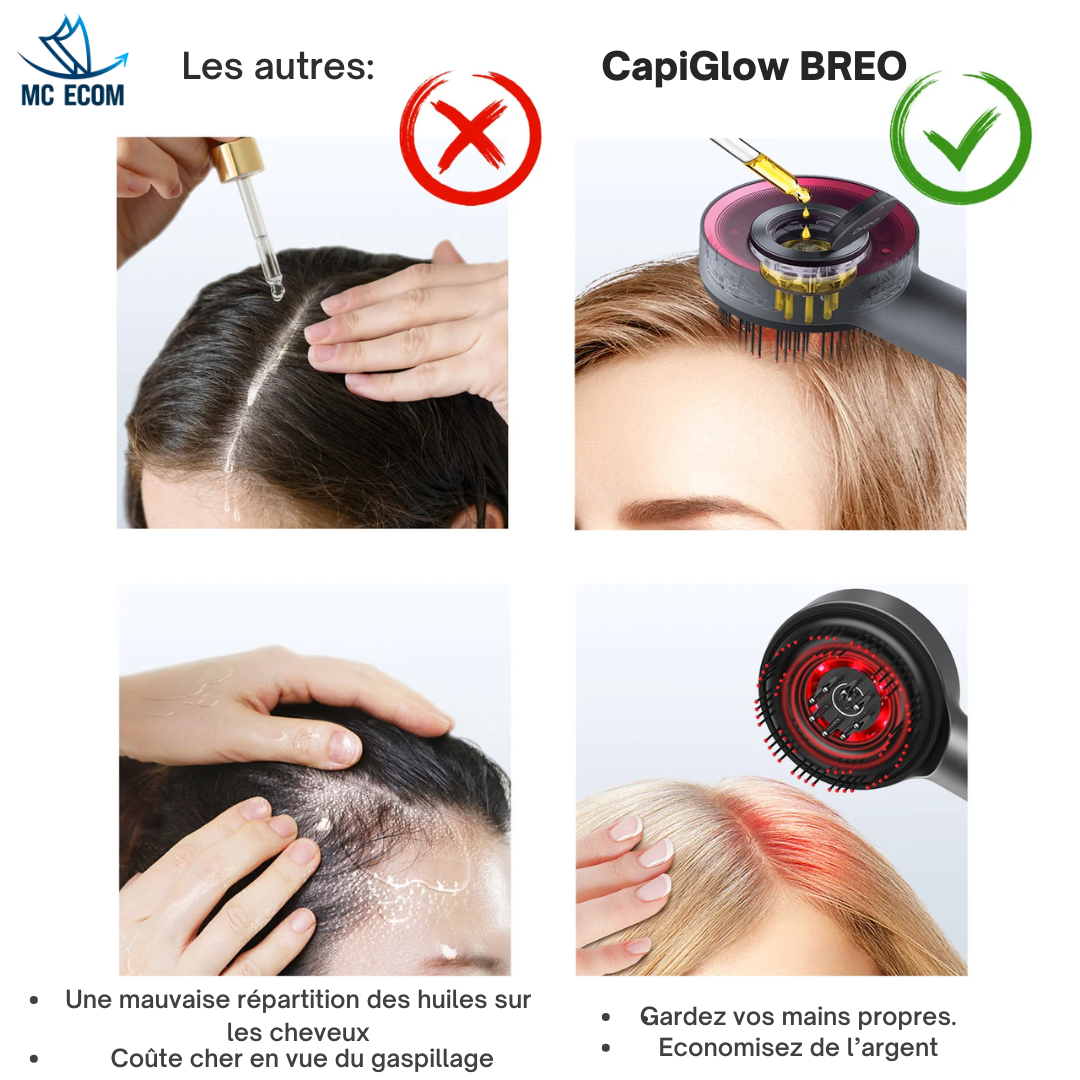 CapiGlow BREO • Brosse massante pour cuir chevelu