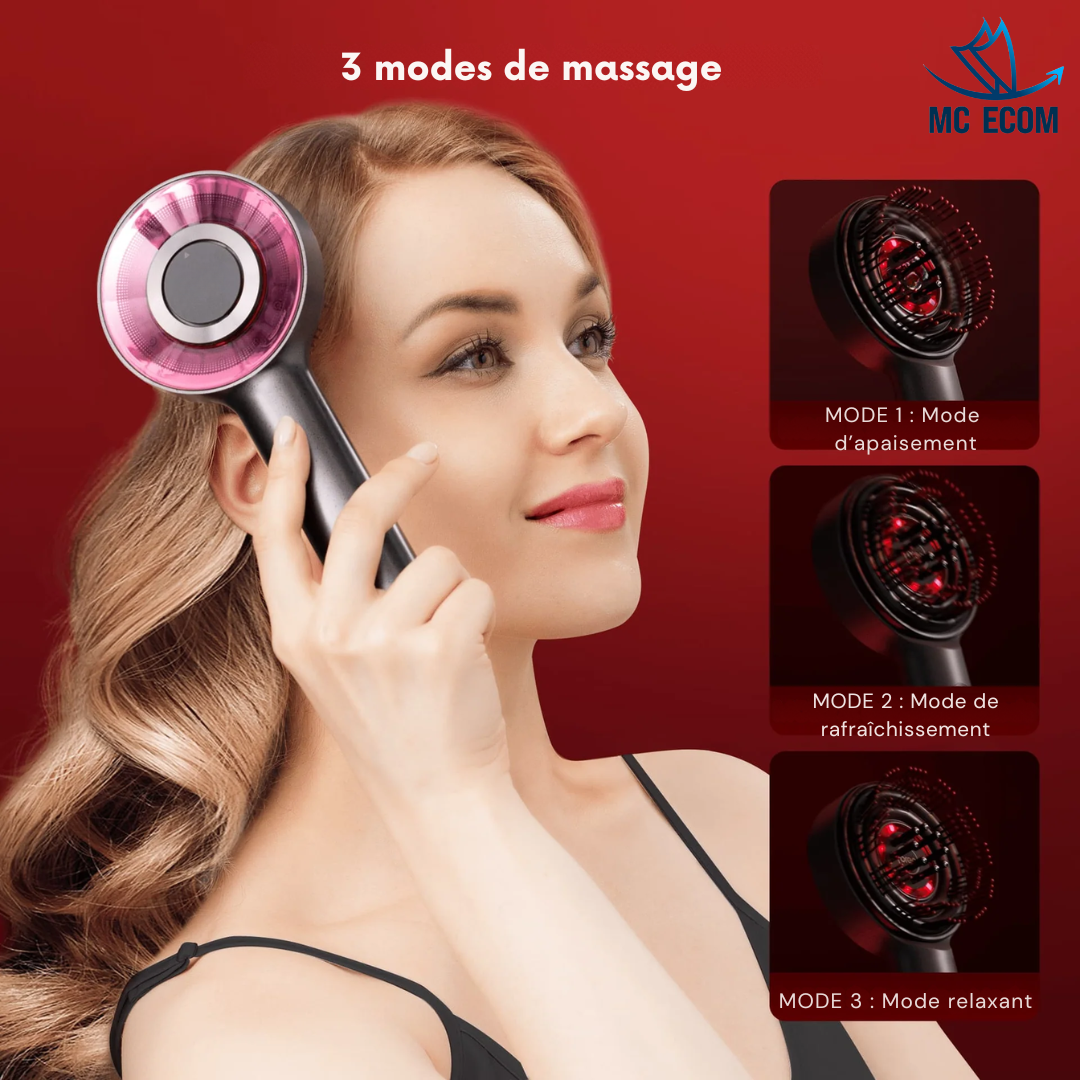 CapiGlow BREO • Brosse massante pour cuir chevelu