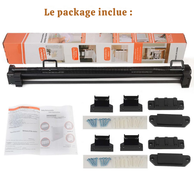 Barrière rétractable porte pour enfants & animaux🤩🔥