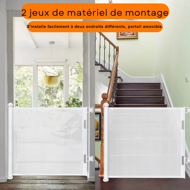 Barrière rétractable porte pour enfants & animaux🤩🔥