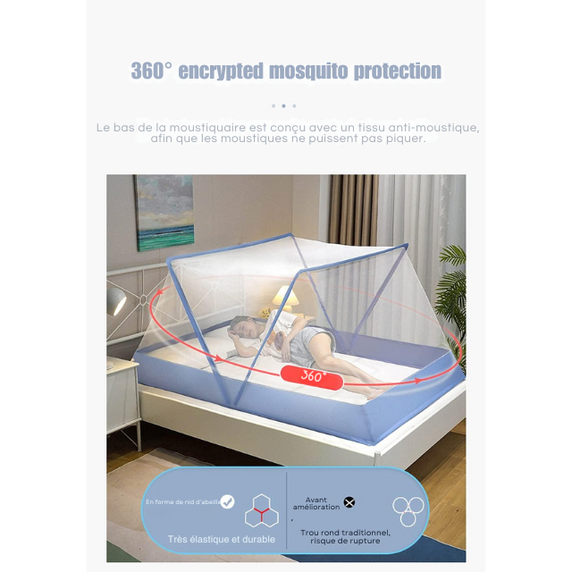 🛏️Moustiquaire Pliable Ultra-Pro(190*160*80cm)✨