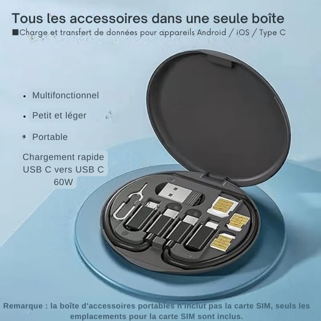 🤩Étui à câbles 9 en 1 type C📱