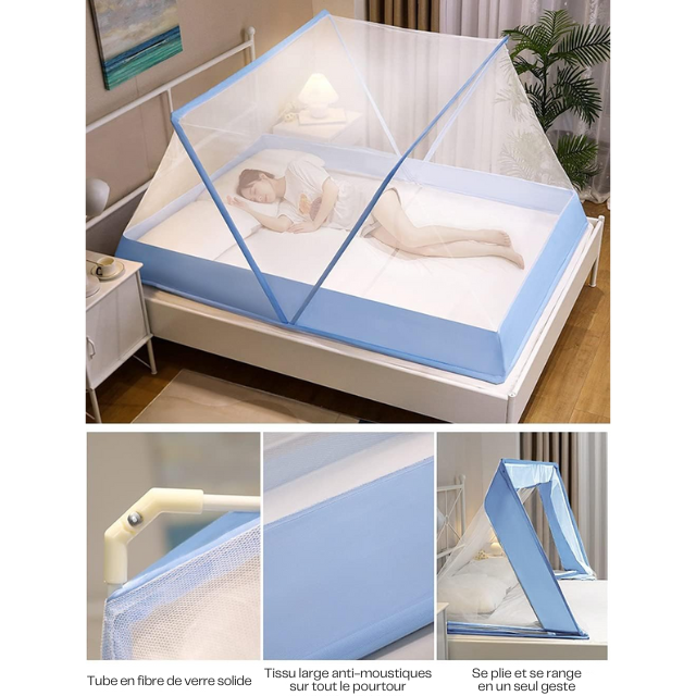 🛏️Moustiquaire Pliable Ultra-Pro(190*160*80cm)✨