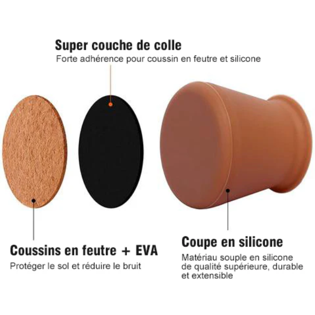 ✨Silicone pour pied de chaise🪑Lot de 16