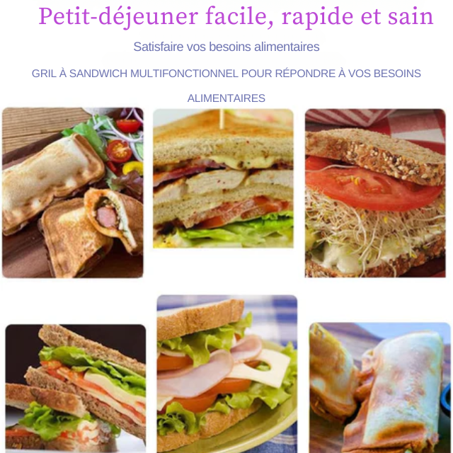 🥪Plateau de cuisson à sandwich amovible🤩