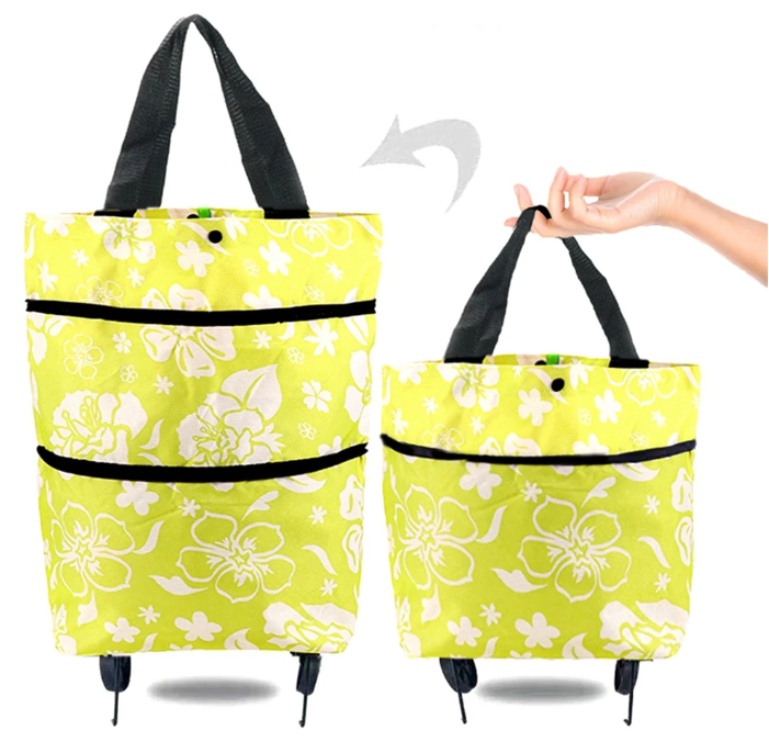 Sac de courses pliable avec roulettes🤩 - En précommande - MC ECOM Tahiti