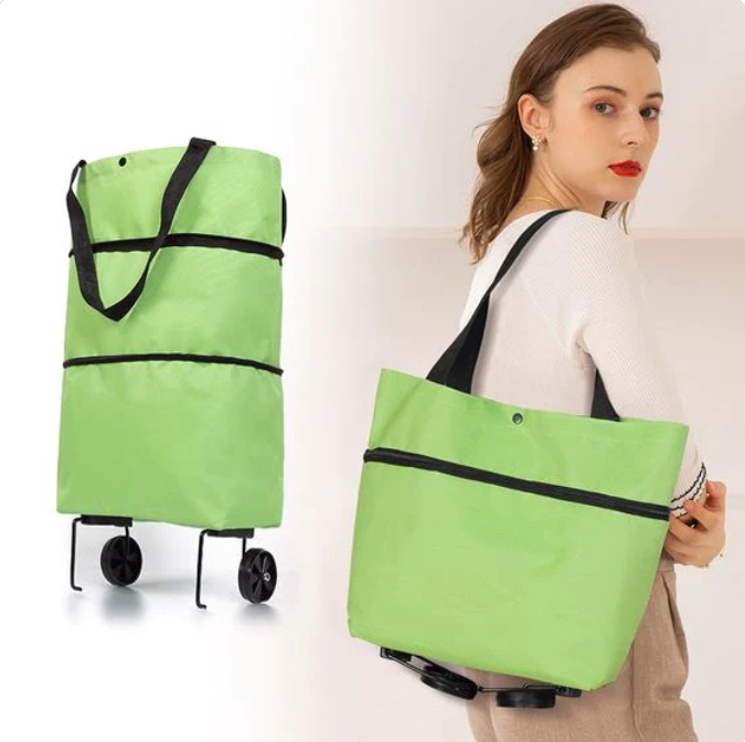 Sac de courses pliable avec roulettes🤩 - En précommande - MC ECOM Tahiti