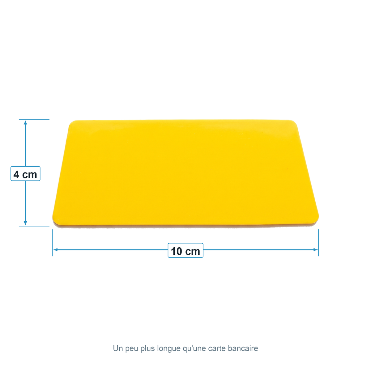 Dimensions de la raclette de pose incluse : 10 cm sur 4 cm