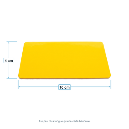 Dimensions de la raclette de pose incluse : 10 cm sur 4 cm