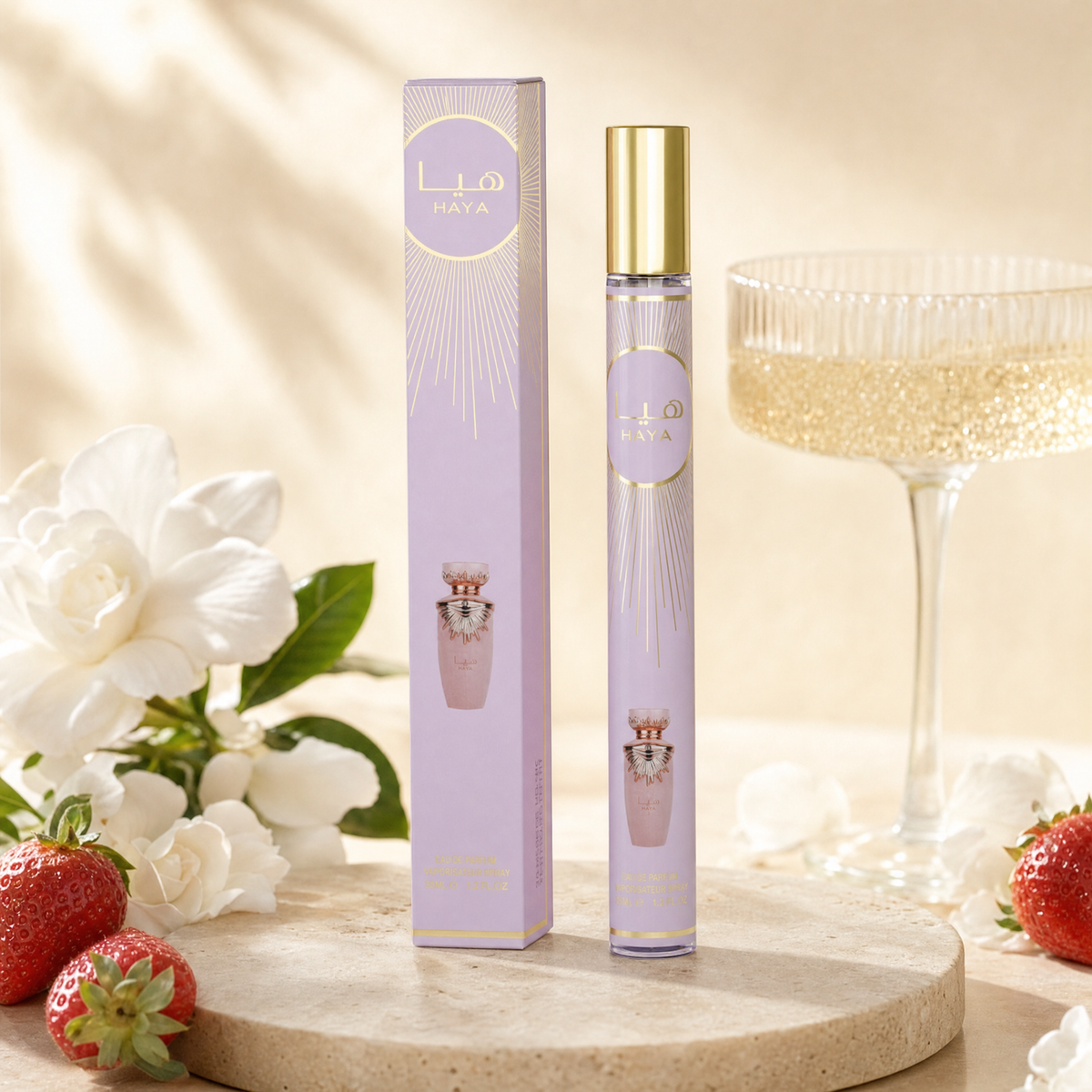 Haya, vaporisateur 35 ml et son étui