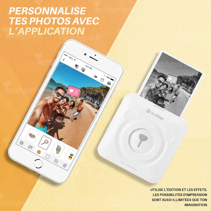 Mini imprimante portable, auto-adhésif thermique🤩🖶